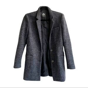 TITIKA Active Couture Wool Long Fall Winter Jacket Coat Blazer Grey S